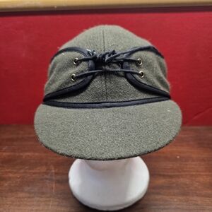 Crown Cap Classic wool-blend railroad hat in Olive green